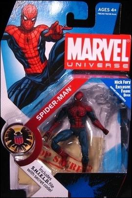 Marvel Universe (Series 1) figure 002-C Spider-Man (Red & Dark Blue Costume)