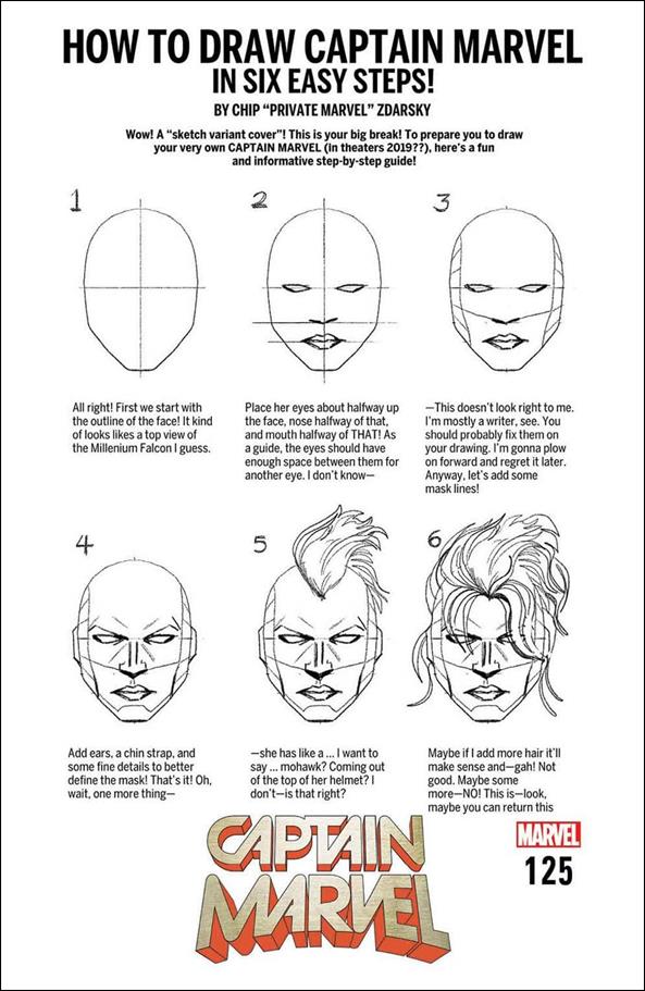 Captain Marvel (2017) issue 125-C Chip Zdarsky "How to Draw" Cover