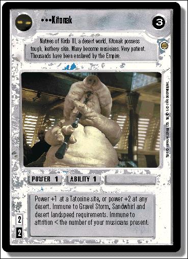 Star Wars: Jabba's Palace Limited (Base Set) card 110 Kitonak