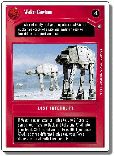 Star Wars: The Empire Strikes Back Introductory Two-Player Game (Base Set) card 2 Walker Garrison
