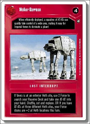 Star Wars: The Empire Strikes Back Introductory Two-Player Game (Base Set) card 2 Walker Garrison