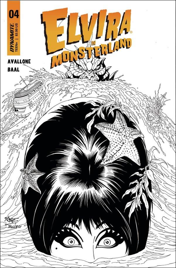 Elvira in Monsterland issue 4-F John Royle 1:10 B&W Cover