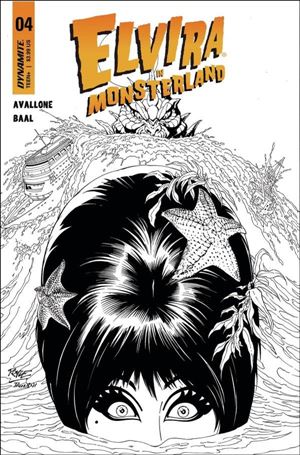 Elvira in Monsterland issue 4-F John Royle 1:10 B&W Cover