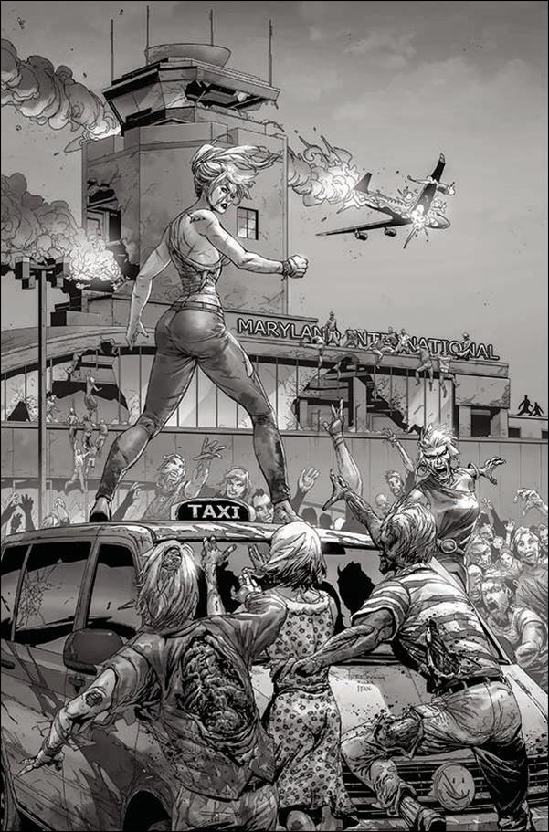 Almost Dead issue 1-D Tyler Kirkham 1:10 B/W Cover