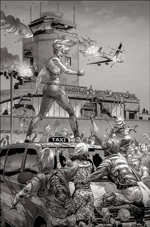 Almost Dead issue 1-D Tyler Kirkham 1:10 B/W Cover