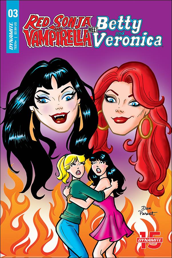 Red Sonja and Vampirella Meet Betty and Veronica issue 3-D Dan Parent Cover