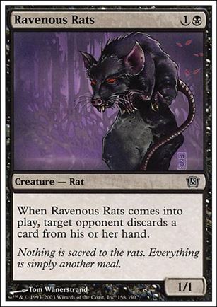 Magic the Gathering: 8th Edition (Base Set) card 158 Ravenous Rats