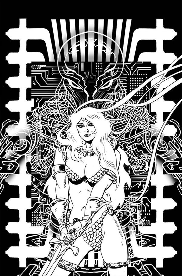 Red Sonja 1982 issue 1-E Jonathan Broxton 1:7 Black & White Virgin Cover