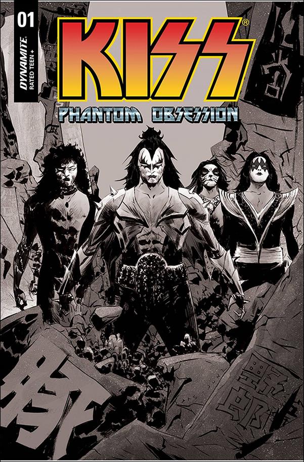 KISS: Phantom Obsession issue 1-L Jae Lee 1:25 Grayscale Cover
