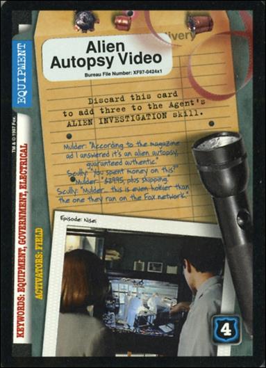 X-Files: 101361 (Base Set) card XF97-0424x1 Alien Autopsy Video