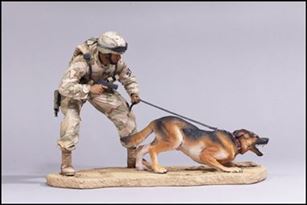 McFarlane Military (Series 3) figure 4-B Air Force Security Forces K-9 Handler (Ethnic)