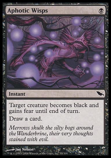 Magic the Gathering: Shadowmoor (Base Set) card 55 Aphotic Wisps