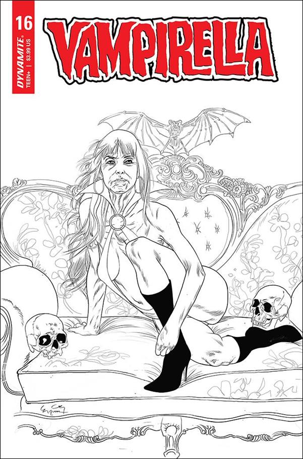 Vampirella (2019) issue 16-N Ergun Gunduz 1:25 Black & White Cover