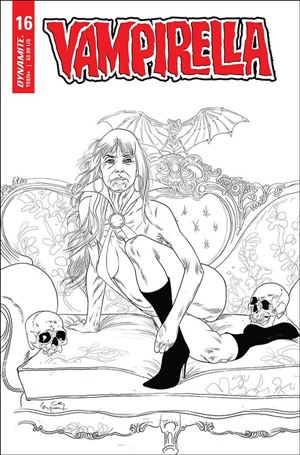 Vampirella (2019) issue 16-N Ergun Gunduz 1:25 Black & White Cover