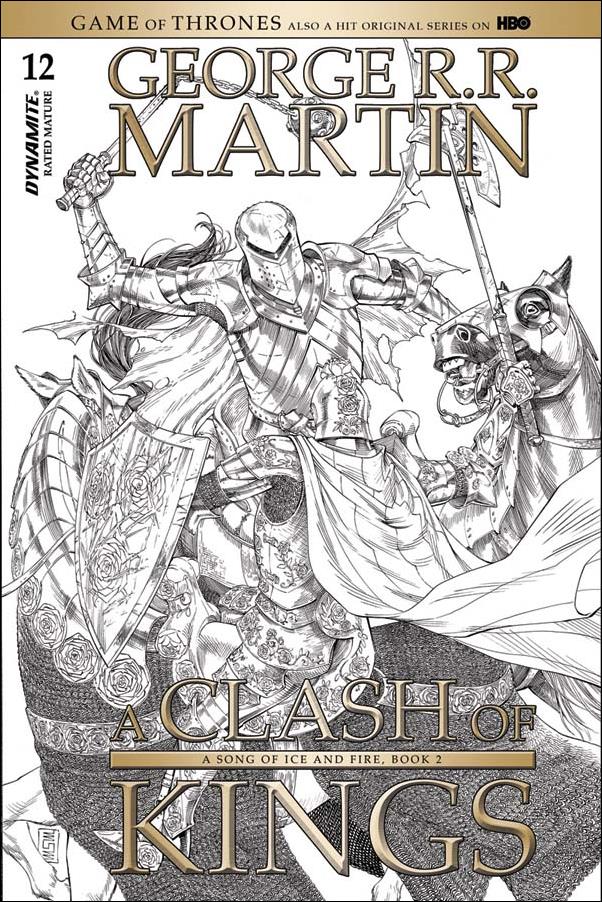 George R. R. Martin's a Clash of Kings (2017) issue 12-C Mike Miller 1:10 Black & White Cover