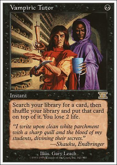 Magic the Gathering: 6th Edition (Base Set) card 161 Vampiric Tutor