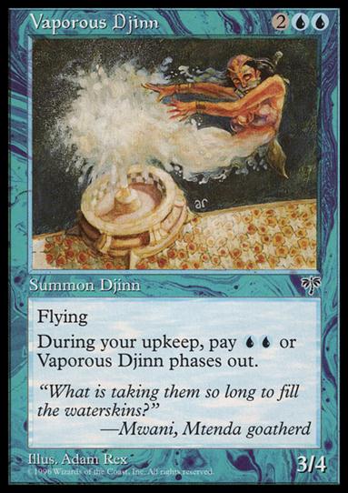 Magic the Gathering: Mirage (Base Set) card 101 Vaporous Djinn