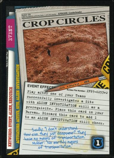 X-Files: The Truth Is Out There (Base Set) card XF97-0253v2 Crop Circles