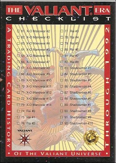 Valiant Era: Series 1 (Base Set) card 120 Checklist B