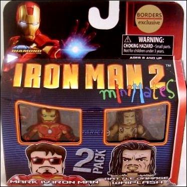 Marvel Minimates (Exclusives) figure 52 Mark IV Iron Man and Battle Damaged Whiplash
