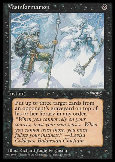 Magic the Gathering: Alliances (Base Set) card 56 Misinformation