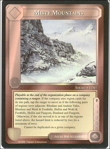Middle-Earth: The Wizards (Base Set) card 288 Misty Mountains