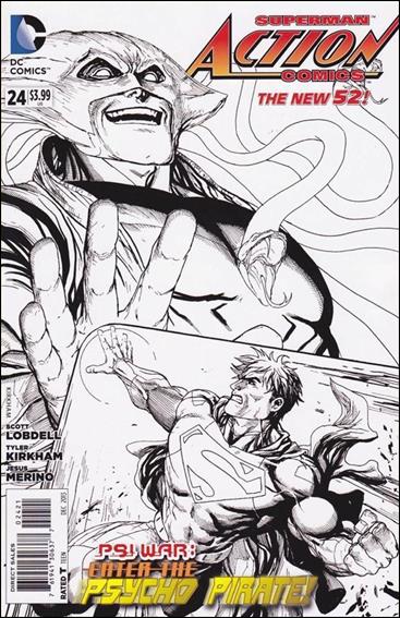 Action Comics (2011) issue 24-B 1:25 Black and White Cover