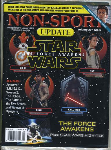 Non-Sport Update (2015) issue 6 Newsstand Cover Polybagged with Promo Cards