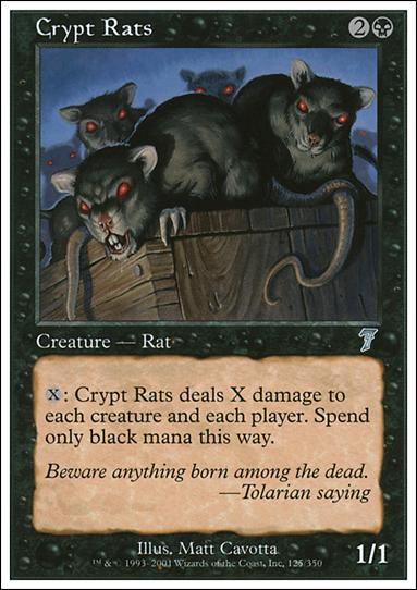 Magic the Gathering: 7th Edition (Base Set) card 125 Crypt Rats