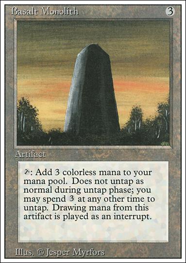 Magic the Gathering: Revised (Base Set) card 235 Basalt Monolith