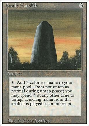 Magic the Gathering: Revised (Base Set) card 235 Basalt Monolith