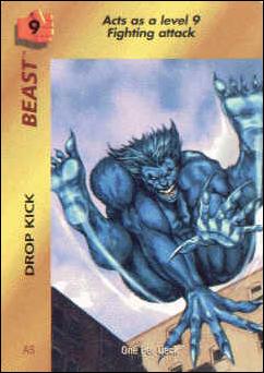 Marvel OverPower (Base Set) card nn49 Beast: Drop Kick