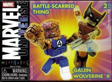 Marvel Minimates figure 23 Battle-Scarred Thing and Gaijin Wolverine II