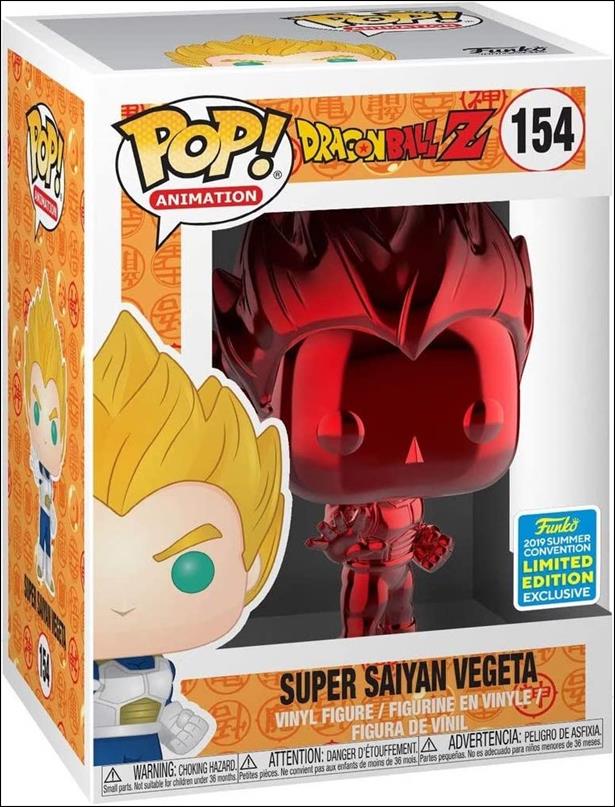 POP! Animation figure 154-G Super Saiyan Vegeta (Red Chrome) Summer Convention