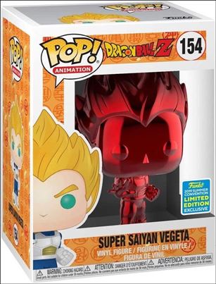 POP! Animation figure 154-G Super Saiyan Vegeta (Red Chrome) Summer Convention