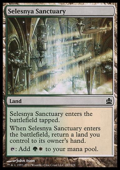 Magic the Gathering: Commander (Base Set) card 287 Selesnya Sanctuary