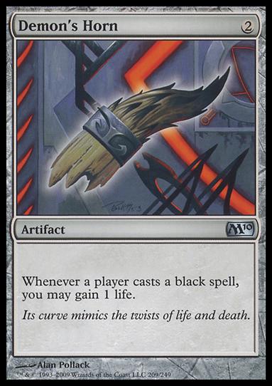 Magic the Gathering: 2010 Core Set (Base Set) card 209 Demon's Horn