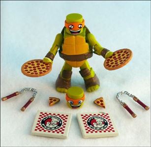 Teenage Mutant Ninja Turtles Minimates (Series 4)  figure 3 Pizza Party Michelangelo