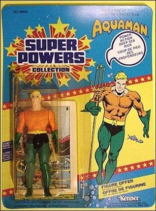 Super Powers Collection Action Figures (1984) figure 6-B Aquaman (Canadian Card) 