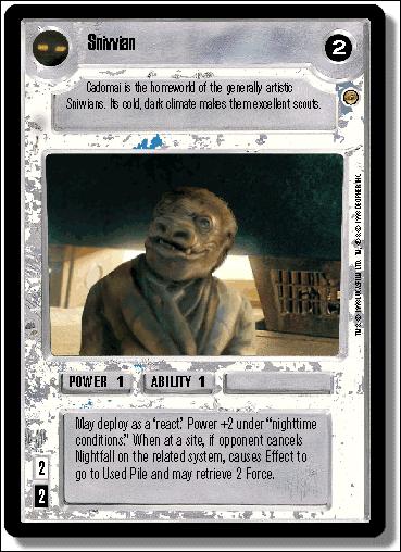 Star Wars: Jabba's Palace Limited (Base Set) card 127 Snivvian