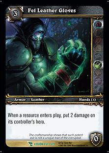 World of Warcraft: March of the Legion (Base Set) card 261 Fel Leather Gloves
