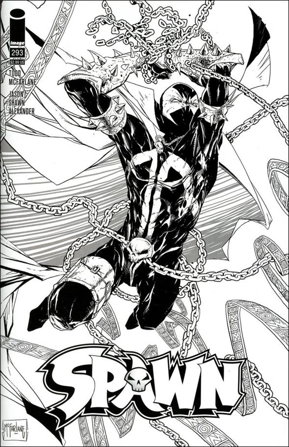 Spawn issue 293-C Todd McFarlane Black & White Cover (Misprint)