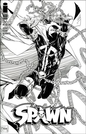 Spawn issue 293-C Todd McFarlane Black & White Cover (Misprint)
