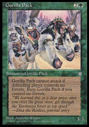 Magic the Gathering: Ice Age (Base Set) card 247 Gorilla Pack