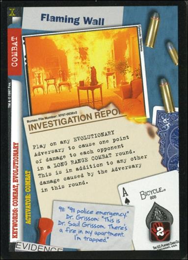 X-Files: The Truth Is Out There (Base Set) card XF97-0036v2 Flaming Wall