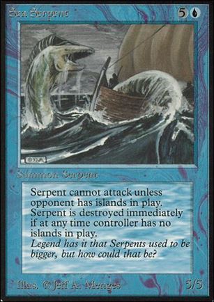 Magic the Gathering: Limited Edition Alpha (Base Set) card 76 Sea Serpent