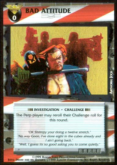 Dredd: The Card Game card 50 Bad Attitude