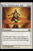 Magic the Gathering: 9th Edition (Base Set) card 11 Circle of Protection: Red