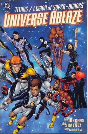 Titans/Legion of Super-Heroes: Universe Ablaze issue 1 Wraparound Cover