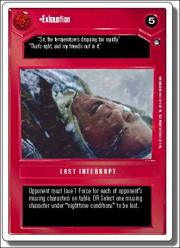 Star Wars: Hoth Revised (Base Set) card 37 Exhaustion